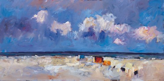 Beachmark 3, Oil / canvas, 1999, 45 x 100 cm cm, Sold