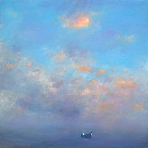 Boat, oil / canvas, 2023, 100 x 100 cm, Option