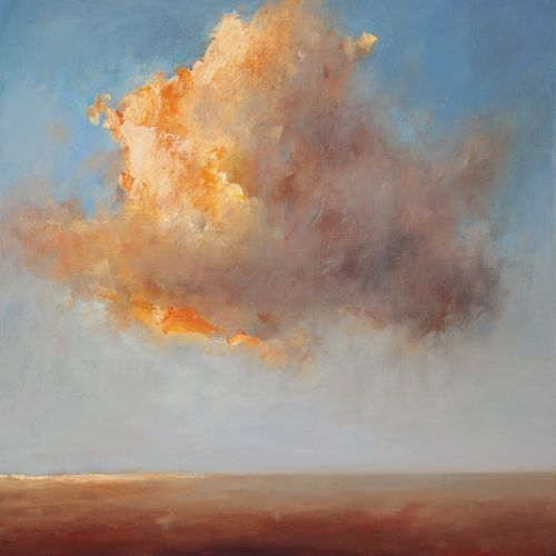 Loft & Lân II, (Himmel & Land), Öl auf Leinwand, 2008, 50 x 50 cm, Verkauft