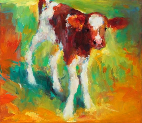 Little calf, oil on canvas, 2009, 30 x 35 cm, Sold
