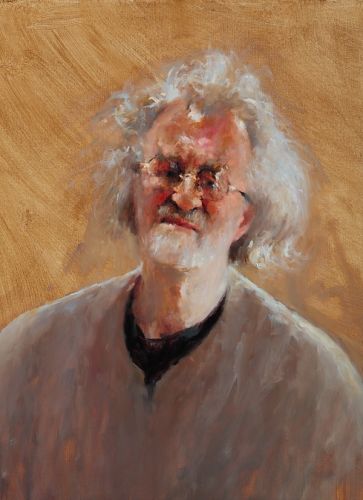Josse de Haan, écrivain, Peinture à l’huile sur toile, 2009, 65 x 50 cm, Vendu
