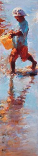 Water carrier, oil, 2009, 120 x 30 cm, Sold