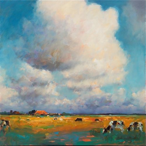 Fryslân VI, oil / canvas, 2010, 100 x 100 cm, Sold