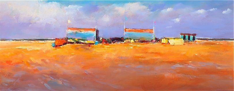 Beachmark 3, oil / canvas, 2010, 25 x 40 cm, Sold