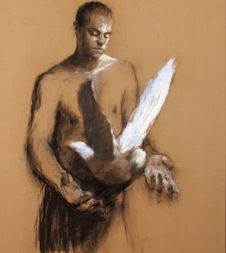 Freiheit, Pastell, 2001, 106 x 100 cm, Option