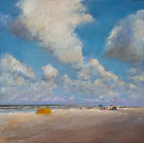 Strand, Öl auf Leinwand, 2011, 100 x 100 cm, Verkauft