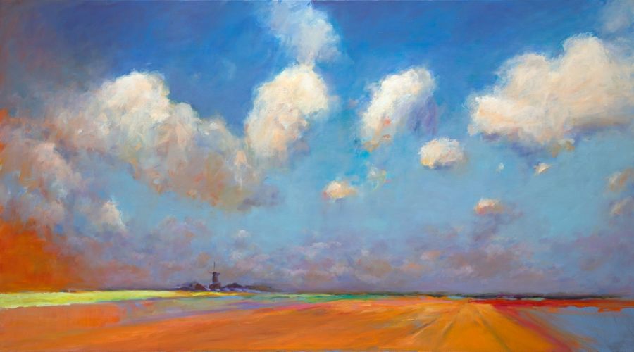 Bulb fields of Lisse, oil / canvas, 2009, 110 x 200 cm, Sold