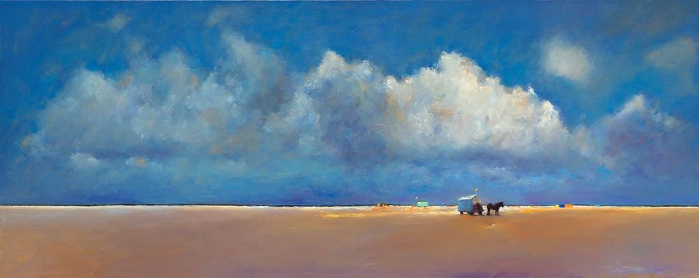 Beach near beachmark 7, canvas+frame, 2011, 60 x 150 cm, € 695,-