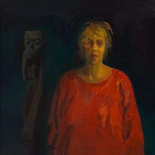 J-P, Peinture à l’huile sur toile, 1991, 100 x 100 cm, Vendu