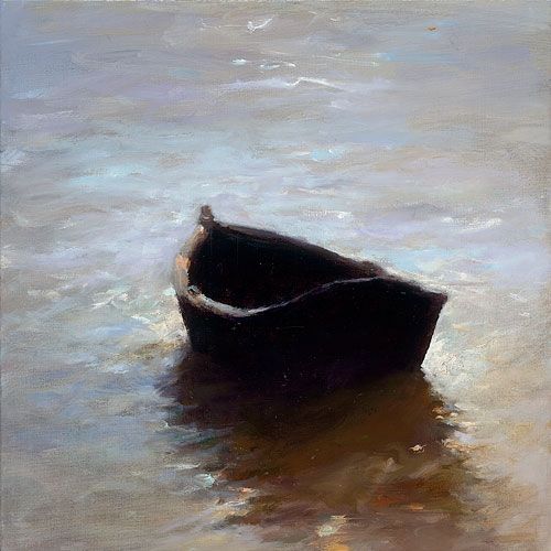 Boot, Ôl auf Leinwand, 2011, 30 x 30 cm, Verkauft