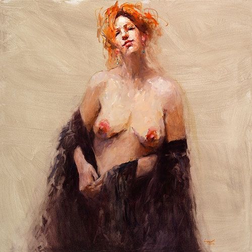 Eva II, Peinture à l’huile sur toile, 2012, 100 x 100 cm, Vendu