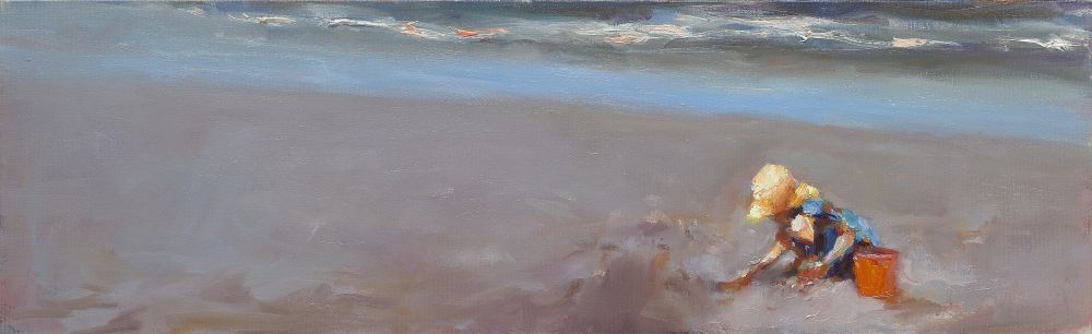 Yellow hat, oil / canvas, 2012, 19 x 60 cm, Sold