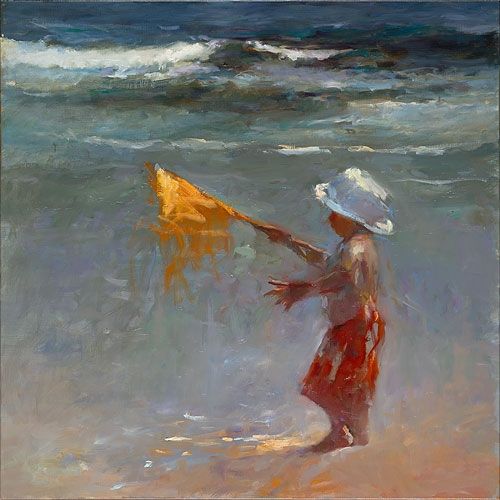 Drapeau jaune, peinture à l’huile sur toile, 2014, 100 x 100 cm, Vendu