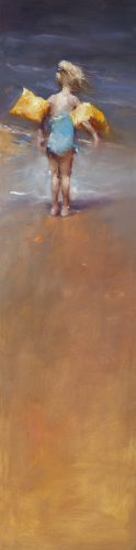 Ailes jaune, peinture à l’huile sur toile, 2013, 120 x 30 cm, Vendu