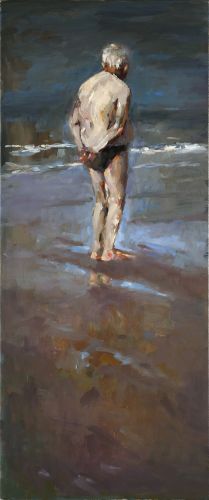 Old man & the sea, oil / canvas, 2013, 120 x 40 cm, Sold