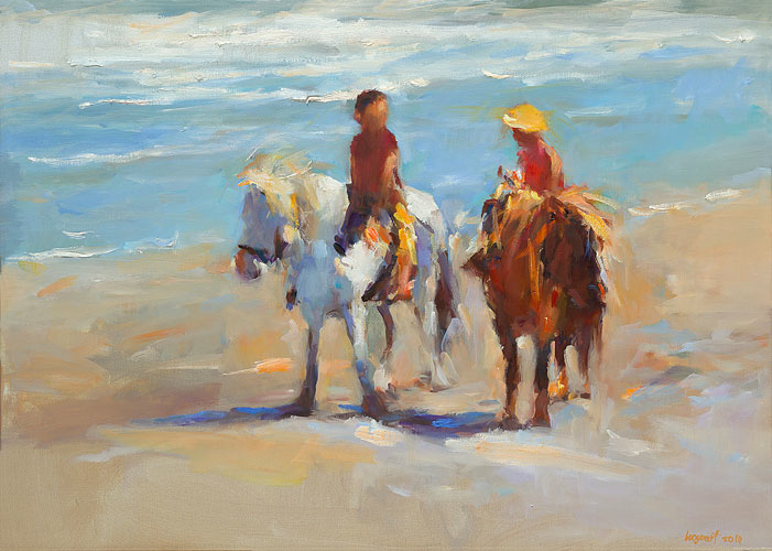 Seachildren  III, oil / canvas, 2014, 50 x 70 cm, Sold