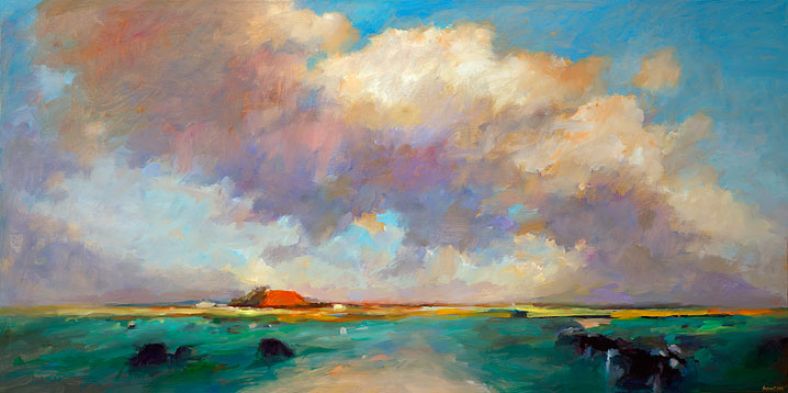 Frisian landscape, oil / canvas, 2014, 100 x 200 cm, Sold
