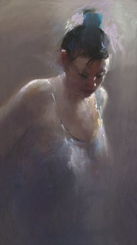Silverlight, pastel, 2014, 78 x 32 cm, Sold