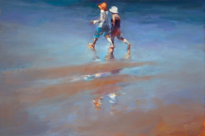 Seaside visitors II, oil / canvasl, 2015, 80 x 120 cm, Sold