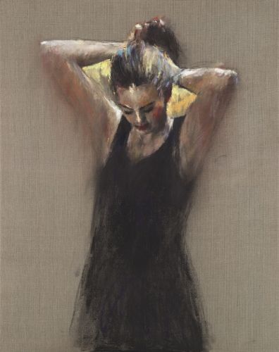 Model, Pastel on canvas, 2016, 100 x 80 cm, Sold