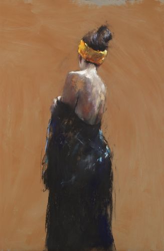 Spiegel, Pastell, 2016, 106 x 98 cm, Verkauft