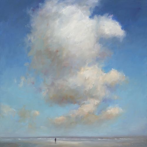 Frisian seashore, oil / canvas, 2016, 80 x 80 cm, Sold