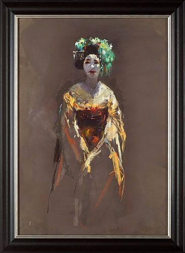 Geisha, Pastel, 2018, 100 x 80 cm, Verkocht