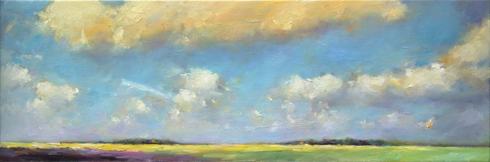 Summer landscape, oil / canvas, 2020, 40 x 120 cm, Sold