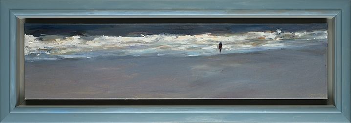 Plage du Nord, Peinture huile, 2018, 25 x 100 cm, € 3.250,-