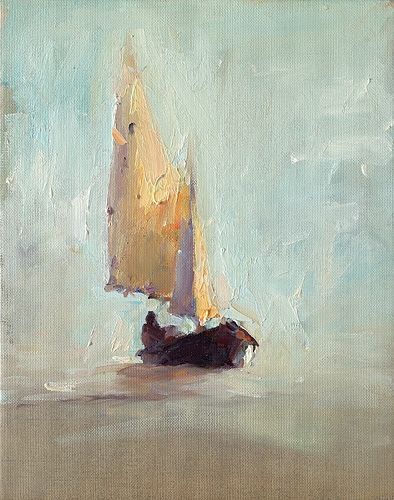 Sailing, oil / canvas, 2020, 30 x 24 cm, Sold