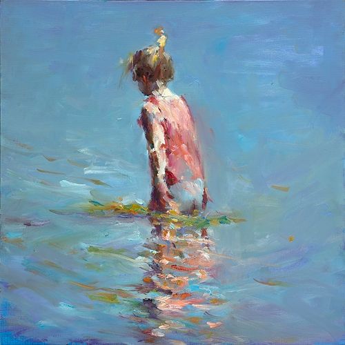 Cold water, oil / canvas, 2020, 50 x 50 cm, Sold