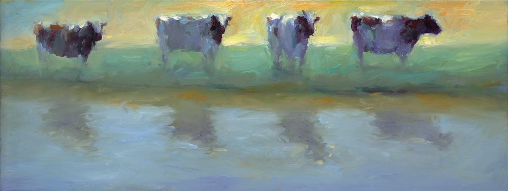 Reflection, oil on canvas, 2022, 30 x 80 cm, Option