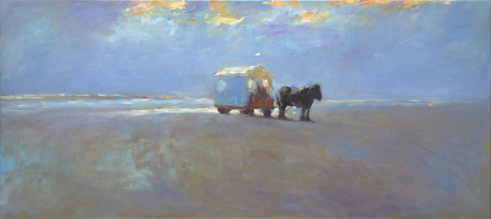 Beach, oil / canvas, 2022, 80 x 180 cm, € 8.900,-