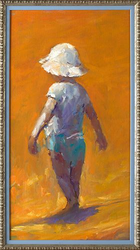 Walking in sunshine, olieverf/linnen, 2025, 70 x 40 cm, € 3.250,-