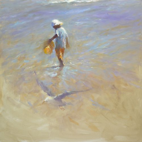 Waterdrager, olieverf / linnen, 2026, 140 x 140 cm, € 11.000,-