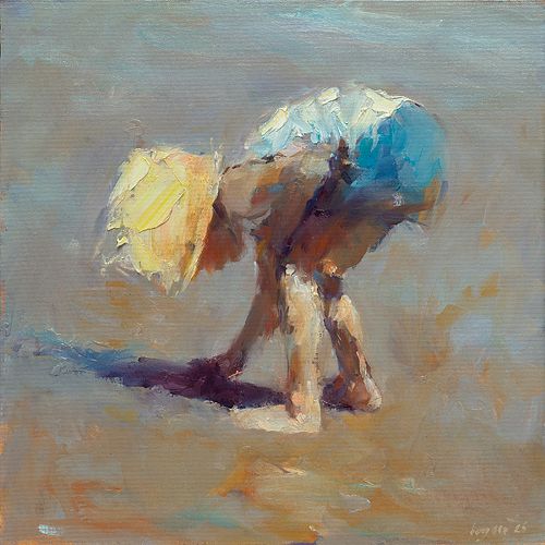Zoeken, olieverf/linnen, 2026, 40 x 40 cm, € 3.100,-