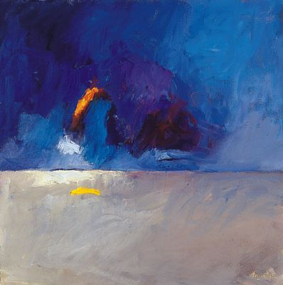 Strand, Öl auf Leinwand, 1999, 40 x 40 cm, Verkauft