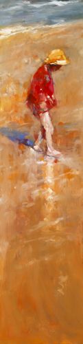 Beach fun II, Oil / canvas, 2008, 120 x 30 cm, Sold