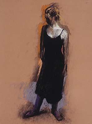 Tänzerin, Pastell, 2000, 74 x 54 cm, Verkauft
