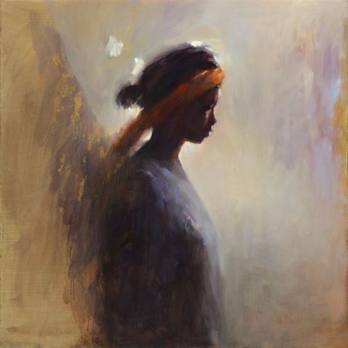 Engel, Öl auf Leinwand, 2017, 80 x 80 cm, Verkauft